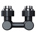 Узел нижнего подключения Royal Thermo Design угловой 1/2x3/4, черный