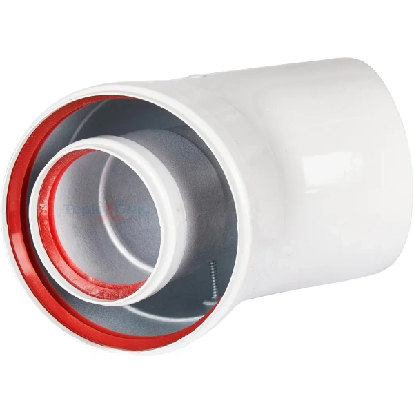 Отвод коаксиальный Rommer 60/100 45°