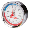 Термоманометр аксиальный Rommer 80 мм, 0-10 бар, 1/2