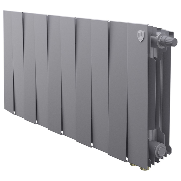Биметаллический радиатор Royal Thermo PianoForte 300 Silver Satin VR80 10 секций с нижним подключением