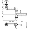 Сифон для раковины AlcaPlast A413 экономящий пространство