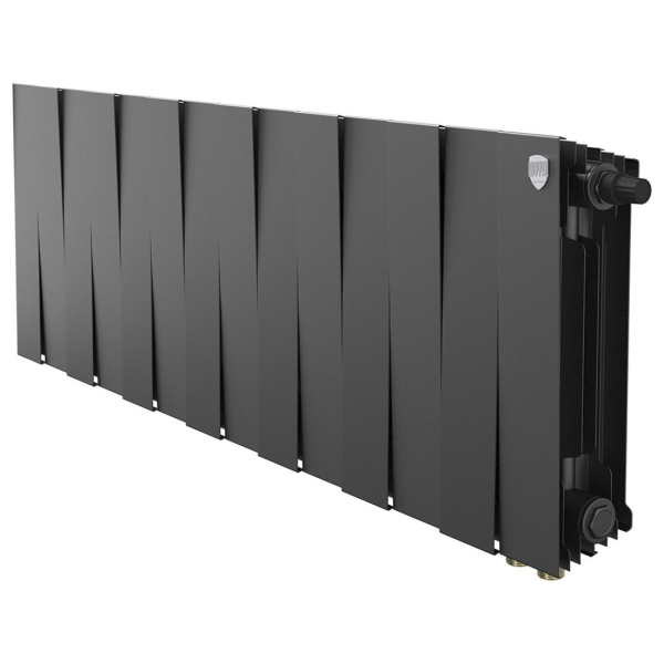 Биметаллический радиатор Royal Thermo PianoForte 300 Noir Sable VR80 14 секций с нижним подключением