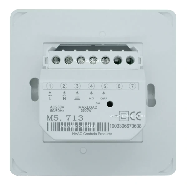 Комнатный термостат Zeissler M5.713 220В/3А