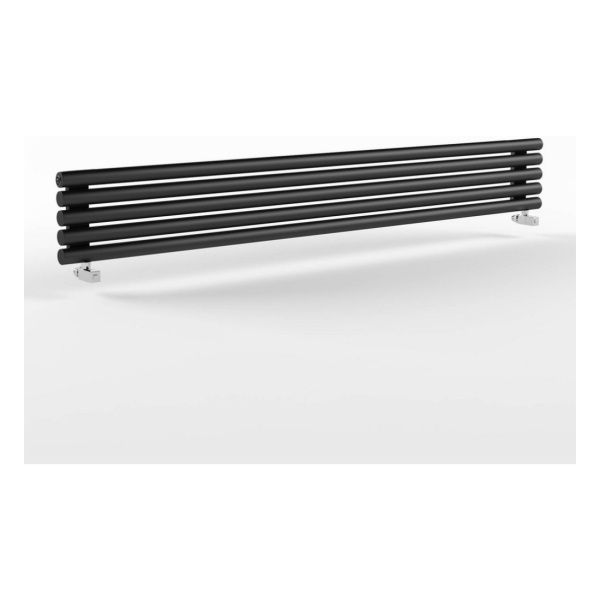 Стальной трубчатый радиатор Stout Warmmet Power 76H длина 750 мм 5 секций, нижнее правое подключение (черный)
