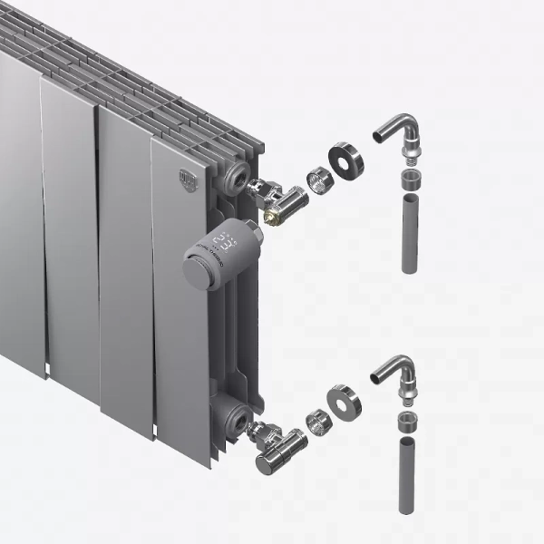 Набор термостатический для радиатора осевой Royal Thermo Design Pro 15 М30х1,5 (хром)