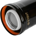 Удлинитель дымохода коаксиальный Stout 60/100 250 мм черный для конденсационных котлов