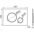 Кнопка смыва AlcaPlast M678 черная матовая