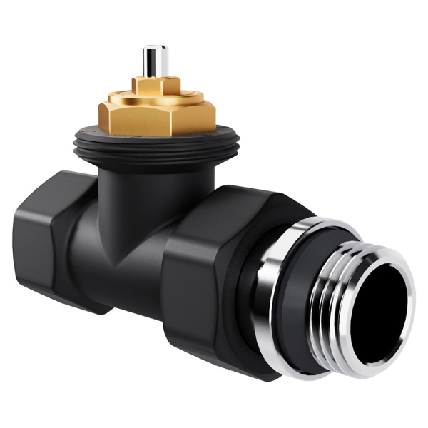 Набор термостатический прямой Royal Thermo Design 1/2" М30х1,5 (черный)