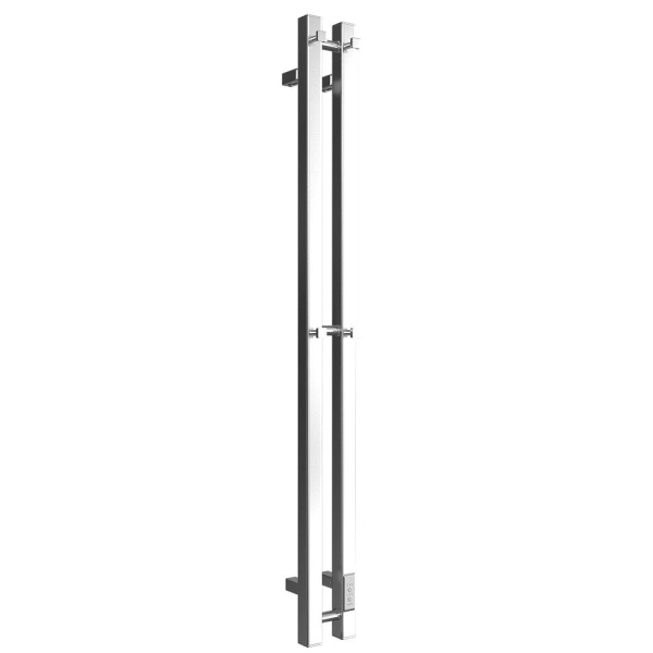 Электрический полотенцесушитель Stout ROCK quadro 80x1200 хром 2 опоры