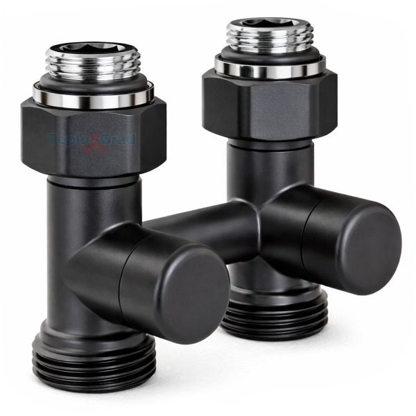 Узел нижнего подключения Royal Thermo Design прямой 1/2x3/4, черный