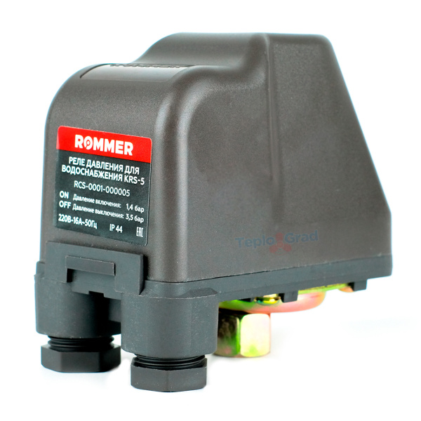 Реле давления Rommer KRS-5 с накидной гайкой 1/4