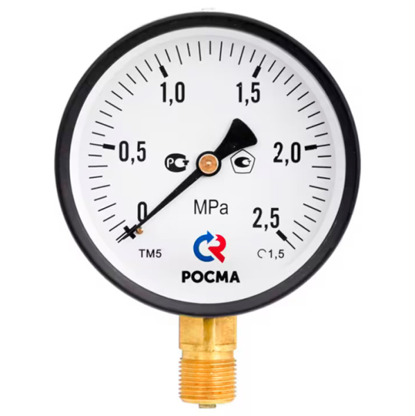 Манометр радиальный Росма ТМ-510Р.00  (0-4 МПа), 100 мм, 1/2