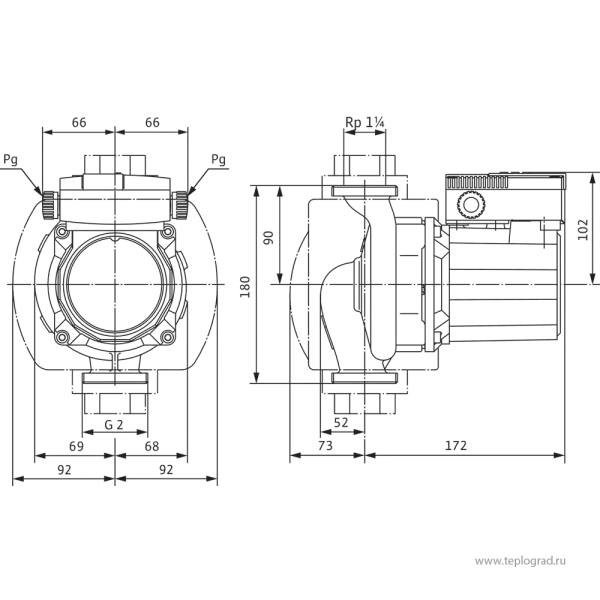Циркуляционный насос Wilo TOP-Z 30/10 EM PN16 RG 1х230