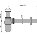Сифон для раковины AlcaPlast A431 цельнометаллический