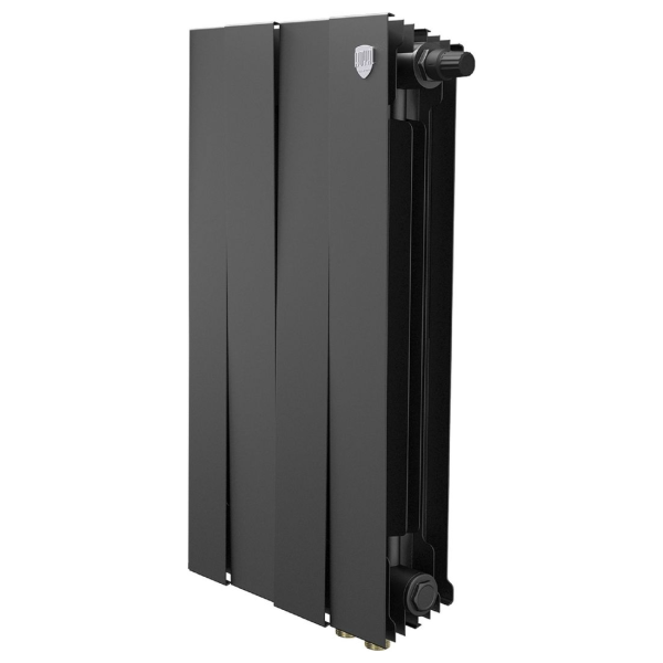 Биметаллический радиатор Royal Thermo PianoForte 500 Noir Sable VR80 4 секции с нижним подключением