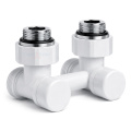 Узел нижнего подключения Royal Thermo Design угловой 1/2x3/4, белый