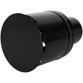 Оголовок вертикальный Stout Dn 80 с ветрозащитой черный узкий