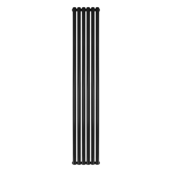Стальной трубчатый радиатор Stout Tube Round R40 1-1750 6 секций, боковое подключение (черный)