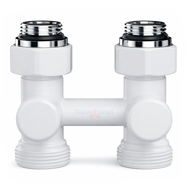 Узел нижнего подключения Royal Thermo Design прямой 1/2x3/4, белый