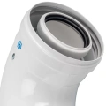 Отвод коаксиальный Stout 60/100 90° PP-FE совместимый с Vaillant и Ariston