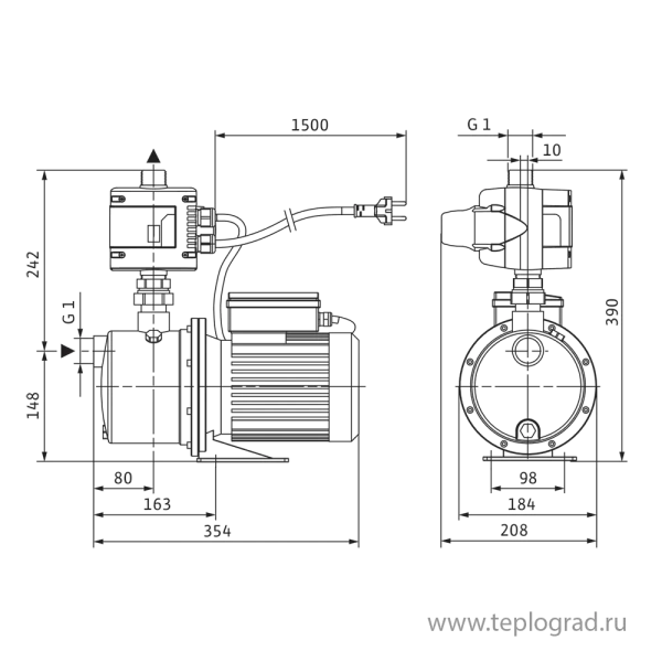 Насосная станция Wilo FWJ 202 EM 2