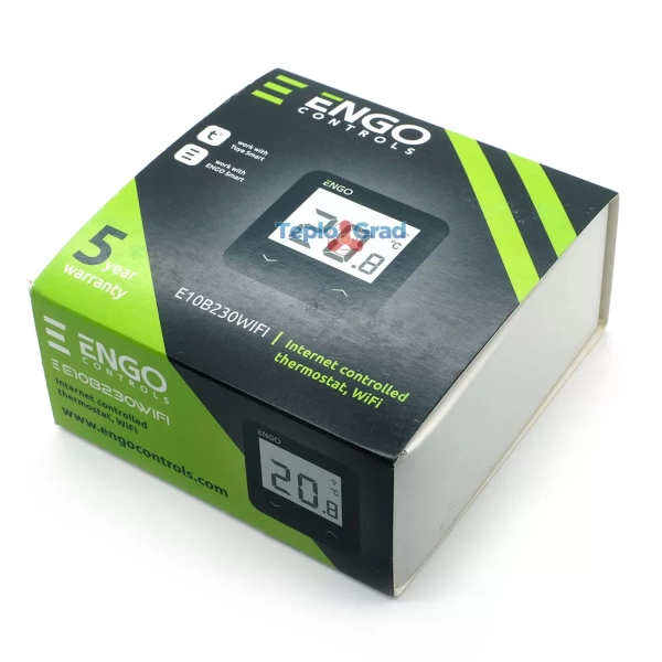 Комнатный термостат Engo E10B230 электронный Wi-Fi черный