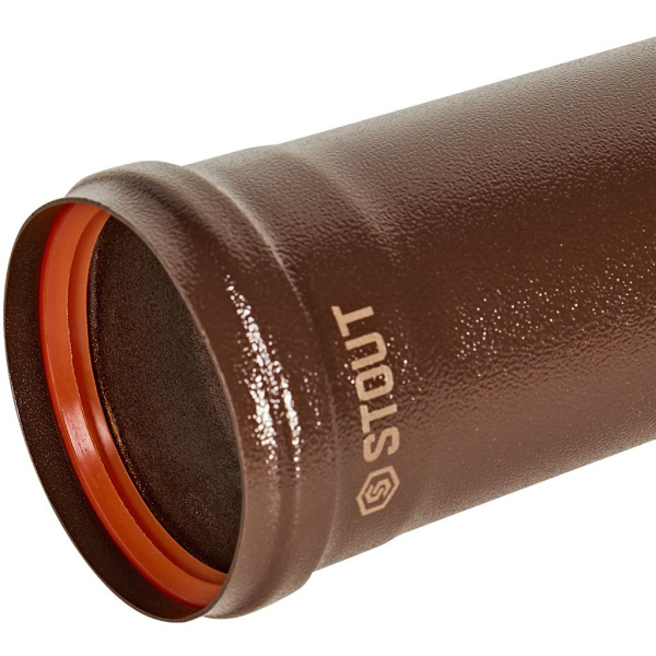 Удлинитель дымохода Stout Dn 80 1000 мм коричневый