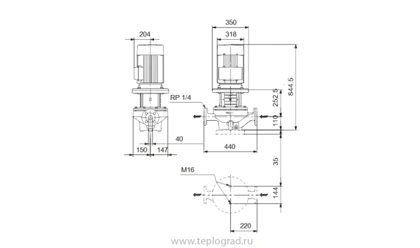 Насос центробежный Grundfos TP 40-630/2 A-F-A-BAQE 3x400