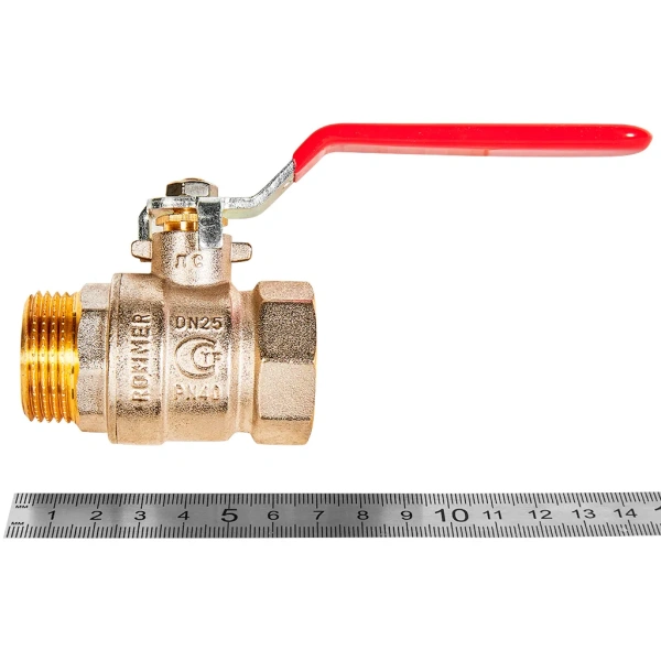 Кран шаровой Rommer НВ 1, ручка рычаг