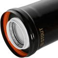 Удлинитель дымохода коаксиальный Stout 60/100 500 мм черный для конденсационных котлов