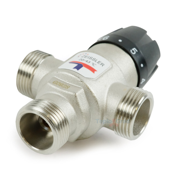 Термостатический смесительный клапан Zeissler 3/4 НР 20-43°С KVs 1.6