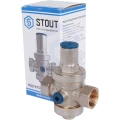 Редуктор давления Stout 3/4 с выходом под манометр PN25