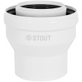 Адаптер соединительный коаксиальный Stout переход с 60/100 (п-п) на 80/125 (м-м) для конденсационных котлов