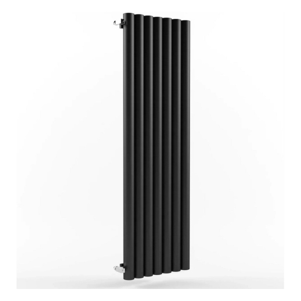Стальной трубчатый радиатор Stout Warmmet Power 76V высота 750 мм 7 секций, нижнее правое подключение (черный)