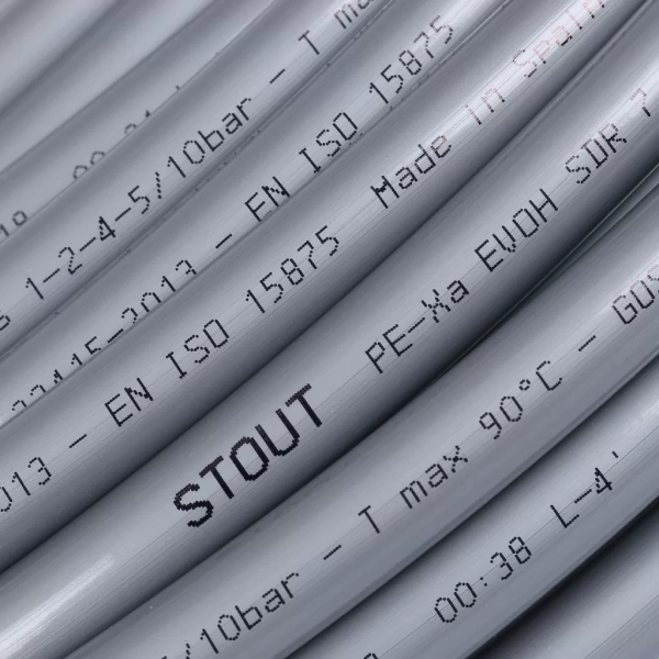 Труба из сшитого полиэтилена Stout PEX-А 16х2.2 бухта 500 метров с кислородным слоем