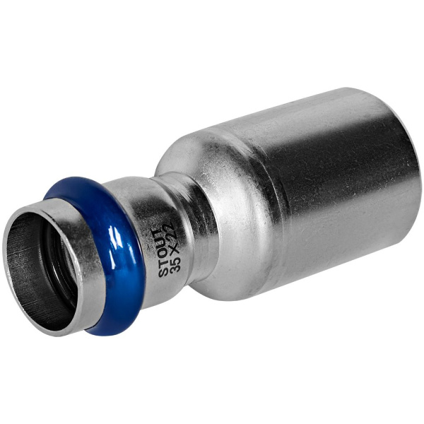 Муфта переходная однораструбная 35х22 Stout из нержавеющей стали прессовой