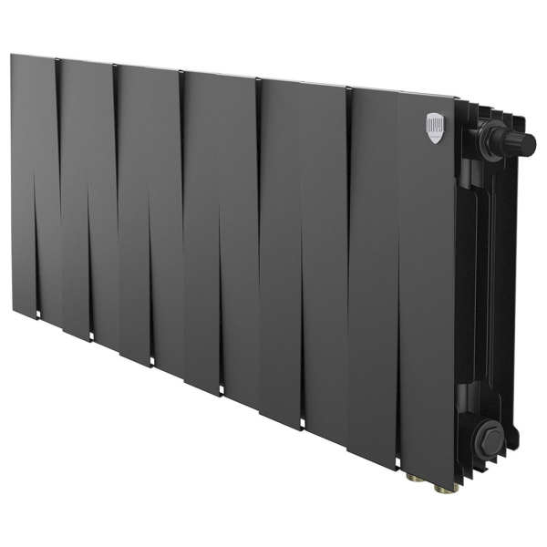Биметаллический радиатор Royal Thermo PianoForte 300 Noir Sable VR80 12 секций с нижним подключением