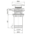 Донный клапан AlcaPlast A392B 11/4 click/clack с переливом белый