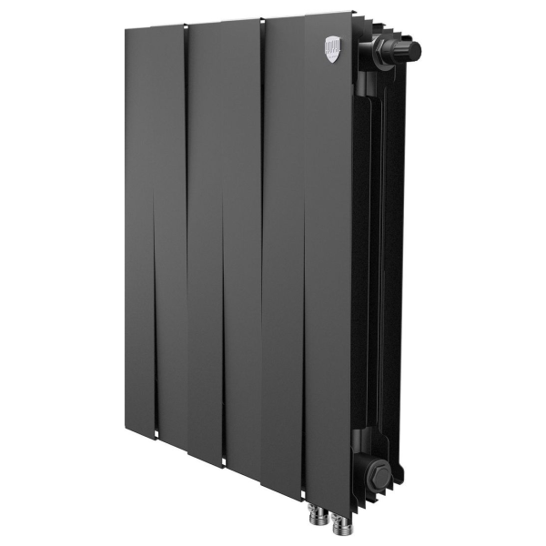 Биметаллический радиатор Royal Thermo PianoForte 500 Noir Sable VR80 6 секций с нижним подключением