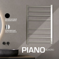 Электрический полотенцесушитель Stout PIANO quadro 500x800 черный матовый