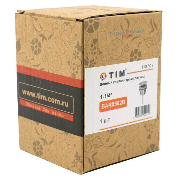 Донный клапан TIM 1 1/4 автоматический для раковины