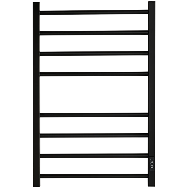 Электрический полотенцесушитель Stout PIANO quadro 500x800 черный матовый