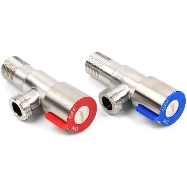 Кран угловой Valfex 1/2x1/2 НР нержавеющая сталь (пара)