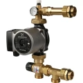 Смесительный узел Stout с термостатическим клапаном 20-43°C и насосом Grundfos UPSO 25-65