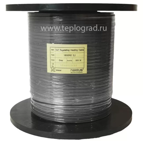 Саморегулирующийся греющий кабель Heatus 16GSR2 Lite (на трубу)