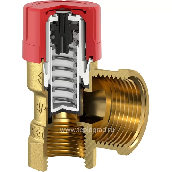 Клапан предохранительный Flamco Prescor 3/4x1 - 2,5 бар TRD для системы отопления