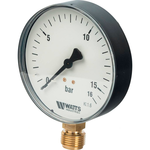 Манометр радиальный Watts F+R200 корпус 100 мм, 0-16 бар, подключение 1/2