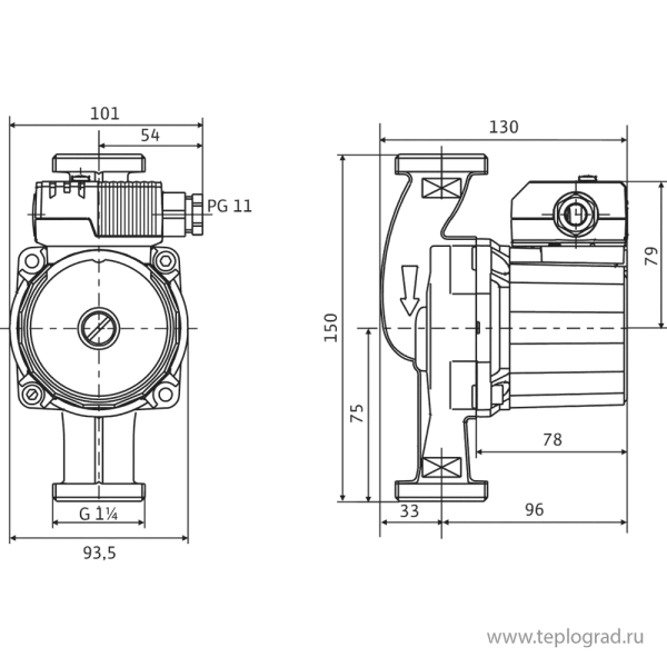 Циркуляционный насос Wilo STAR-Z 20/5-3 (150 мм)