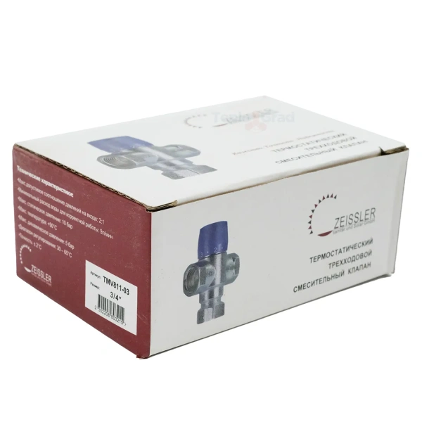 Термостатический смесительный клапан Zeissler TMV811-03 3/4 с антиожоговой функцией