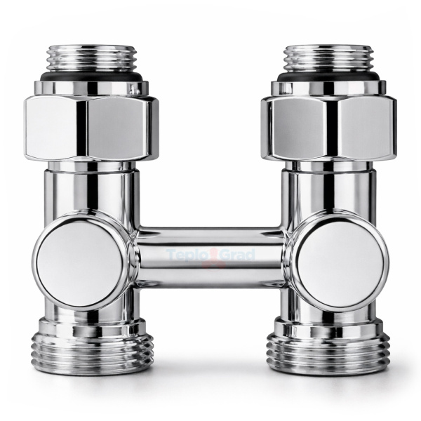 Узел нижнего подключения Royal Thermo Design прямой 1/2x3/4, хром